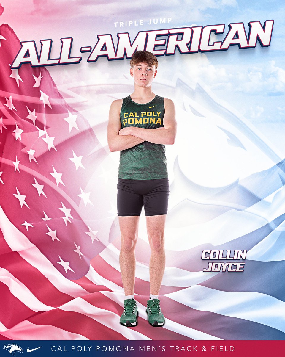 ALL-AMERICAN‼️

Collin Joyce of @cppxctf took 5th in the Triple Jump with a personal best of 15.91-meters! 

#WeAreCPP
