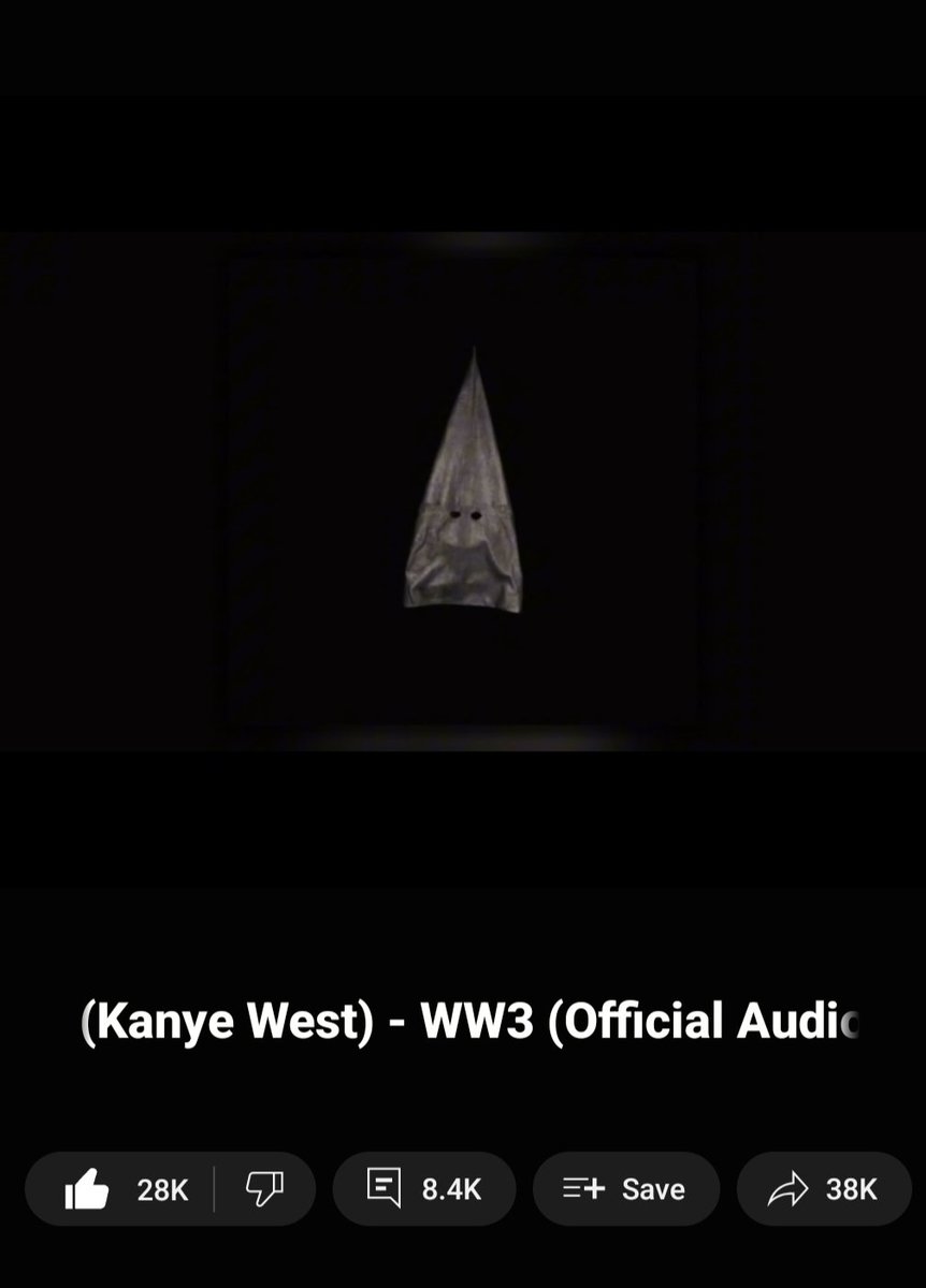 So... @KanyeWest's song WW3 got censored on YouTube Music. But you'll never guess which words were censored and which ones weren't.

Censored: 
-Antisemitic
-Hitler

Not Censored:
-Fucking
-N!gger

Imagine censoring the word "racist".