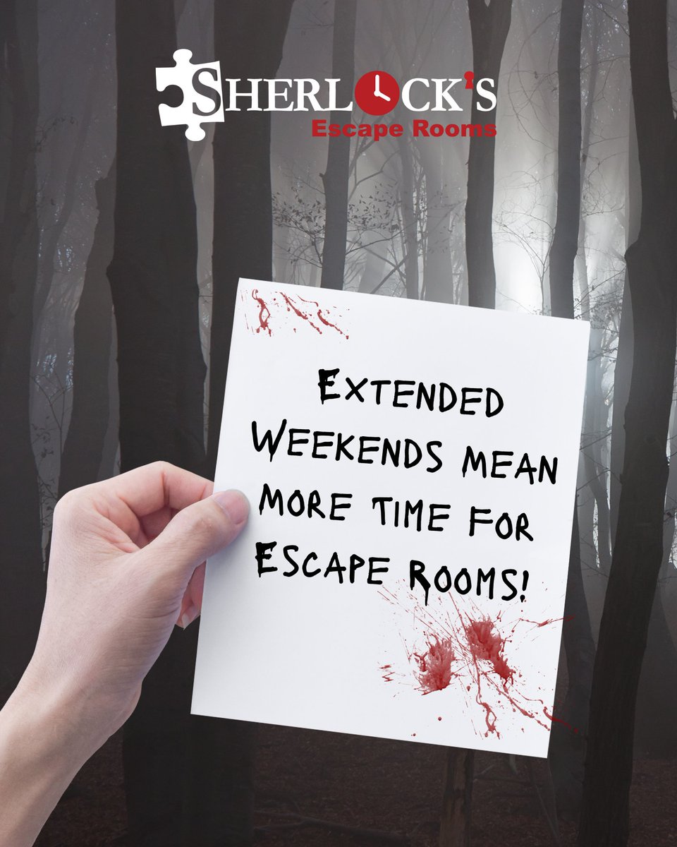 SherlocksEscape's tweet photo. Book now! 
https://t.co/h2tUaTx2RY

#weekend #sherlocksescaperooms #escaperoom #familyfun https://t.co/Ist0zhdJYu