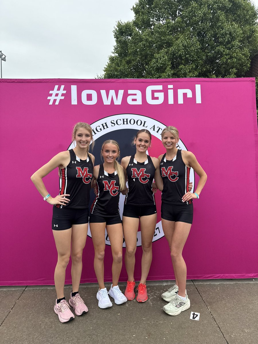 MCGirlsTnF's tweet image. The 4x400m relay team of Janae Hansen, Peyton Zilge, Anna Latham, and Janae Hansen ran to a season’s best time of 4:09.37 in the last event of the day.  Great day for the team!!