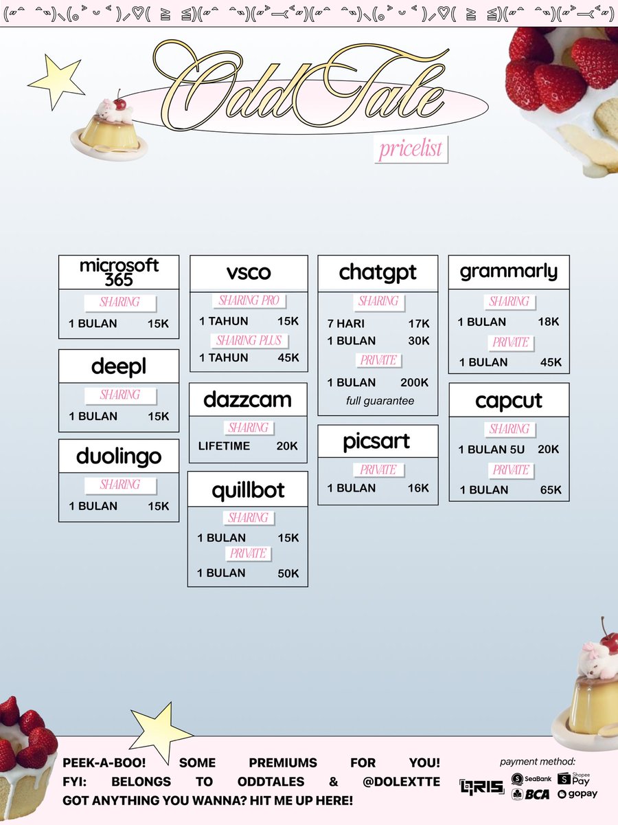 OddTale is OPEN!
 
ready netflix, viu, disney+, iqiyi, canva, hbo go, amazon prime, chatgpt, deepl, ms 365 dan banyak app premium buat kamu! OddTale dengan 150++ testi t.me/andinvouch, ngga perlu khawatir!

cus langsung fast order
☎️ s.id/oddies

[#zonauang]