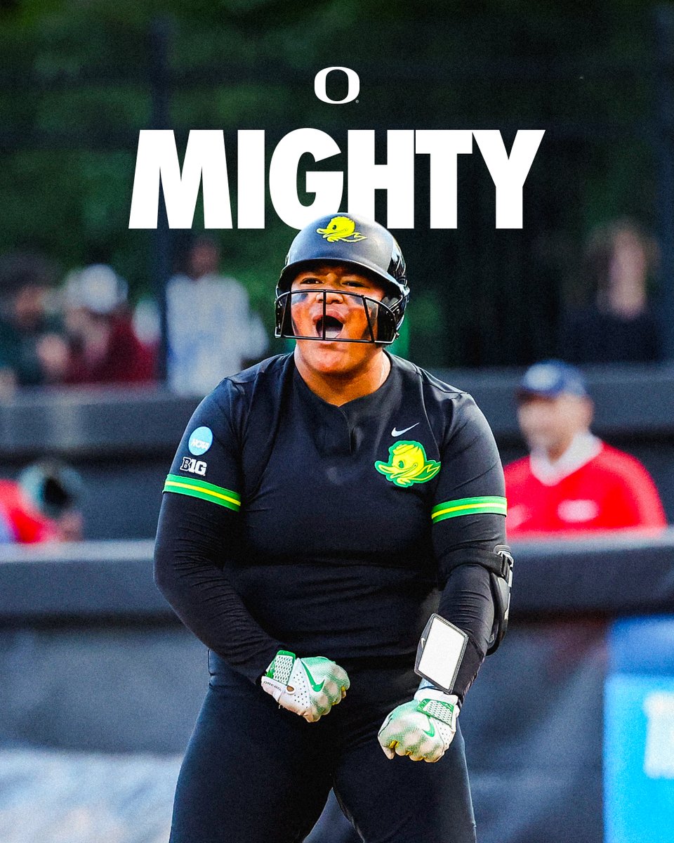 GoDucks (@goducks) on Twitter photo Mighty.
<a href="/OregonSB/">Oregon Softball</a> defeats Liberty in the first game of the NCAA Eugene Super Regional. #GoDucks Mighty.
<a href="/OregonSB/">Oregon Softball</a> defeats Liberty in the first game of the NCAA Eugene Super Regional. #GoDucks