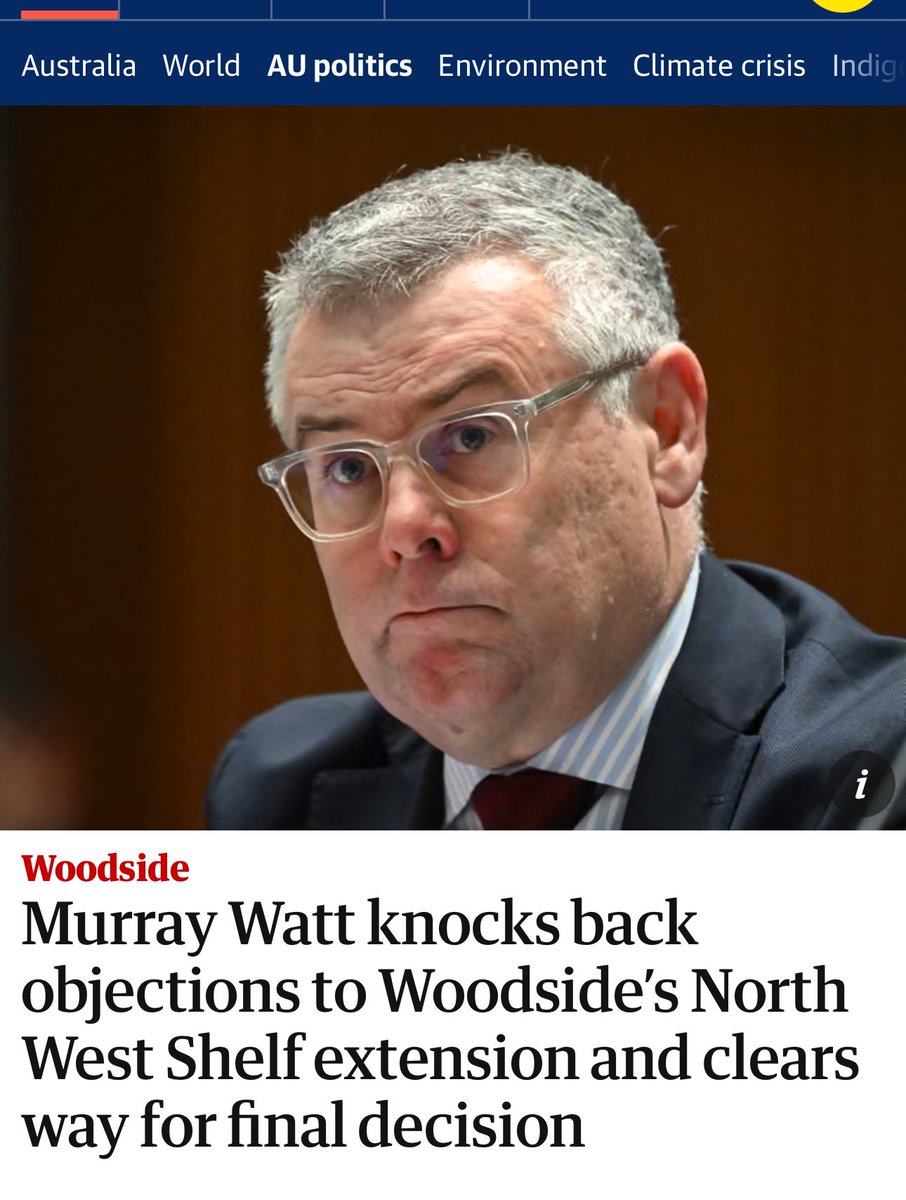 MarkOgge's tweet photo. “Watt is to meet with @LEANAustralia, an influential grassroots organisation within the Labor party, on Thursday night after his visit this week to WA.”

@LEANAustralia if Watt approves 4.3 BILLION TONNES of emissions, will you condemn @AustralianLabor ?

https://t.co/nRrgRKGV9c https://t.co/xhEy5eVNOg