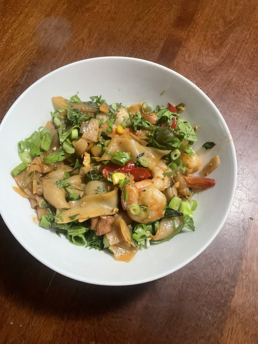 My take on Jet Tila’s “Drunken Noodles”……Complete with fresh rice noodles