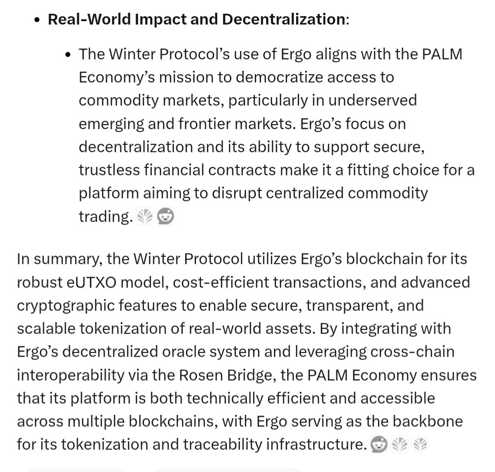 CW (@sigmanaut) on Twitter photo I asked Grok why <a href="/palmeconomy/">PALM Economy</a>'s winter protocol is built on #Ergo
And Ergo is still slept on 😉 I asked Grok why <a href="/palmeconomy/">PALM Economy</a>'s winter protocol is built on #Ergo
And Ergo is still slept on 😉