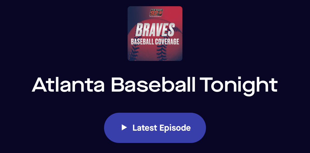 92.9 The Game (@929thegame) on Twitter photo The Atlanta Baseball Postgame Show is on 10-11 PM with <a href="/CThomasRadio/">Chris Thomas - Turtle</a>
Your chance to react to the game at 404-726-0929!
Listen: @audacy app The Atlanta Baseball Postgame Show is on 10-11 PM with <a href="/CThomasRadio/">Chris Thomas - Turtle</a>
Your chance to react to the game at 404-726-0929!
Listen: @audacy app