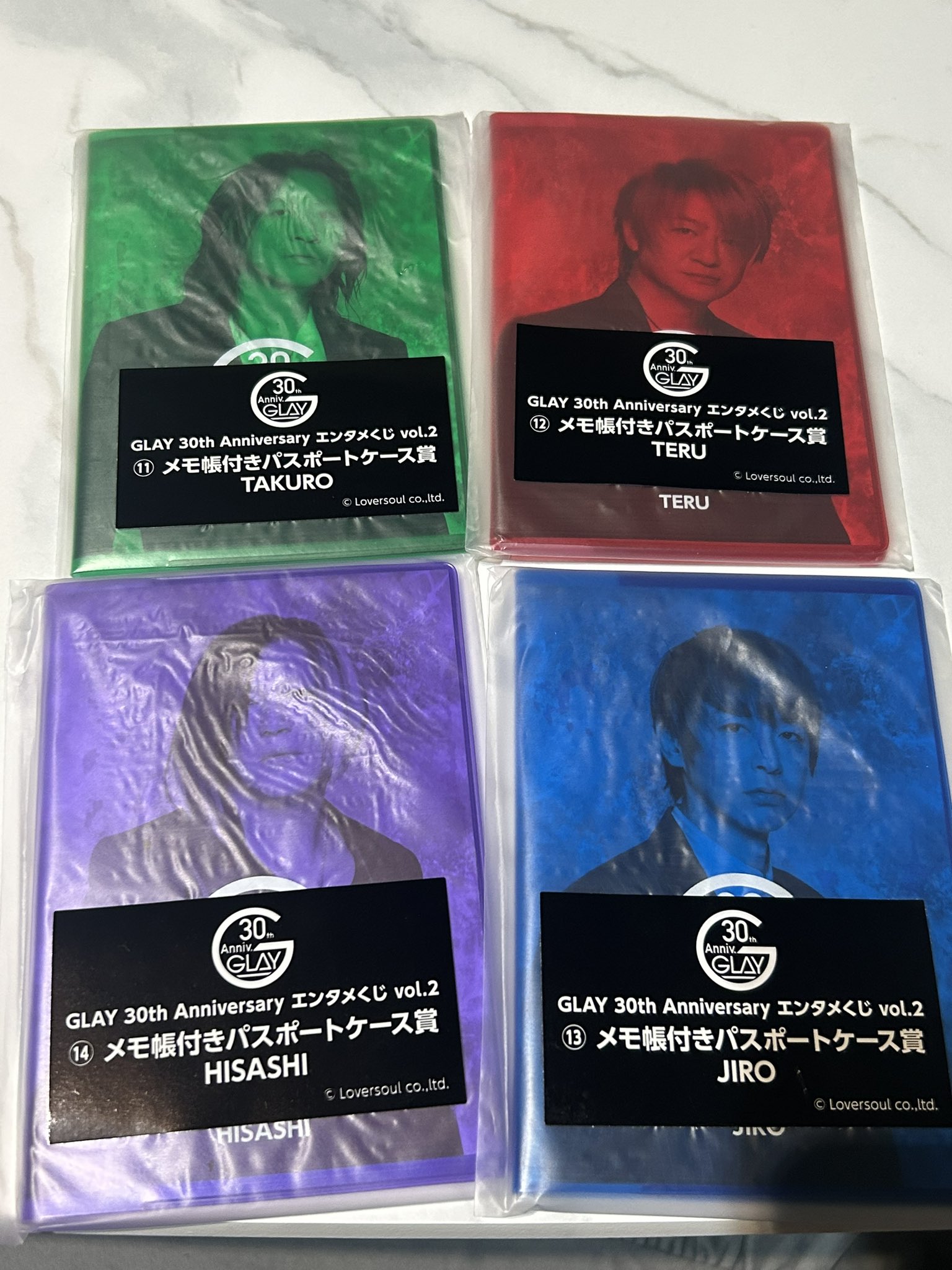 GLAY エンタメくじ JIRO すわりんこぬいぐるみ パスポートケース