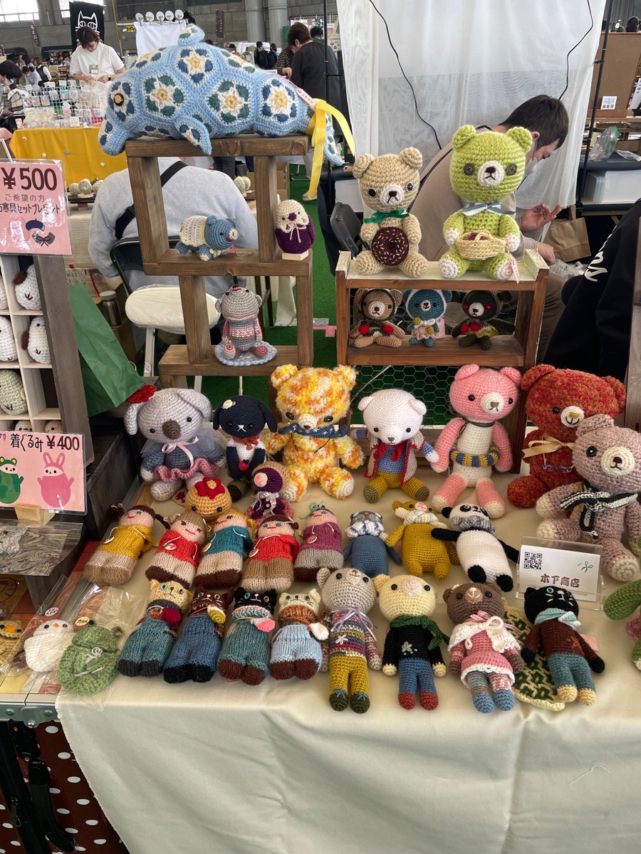 TOOHintegrate's tweet photo. 札幌ハンドメイドマルシェ始まりました！
今日はあみぐるみがメインです。
新作たくさんでお待ちしています🧸 https://t.co/huryeak6em