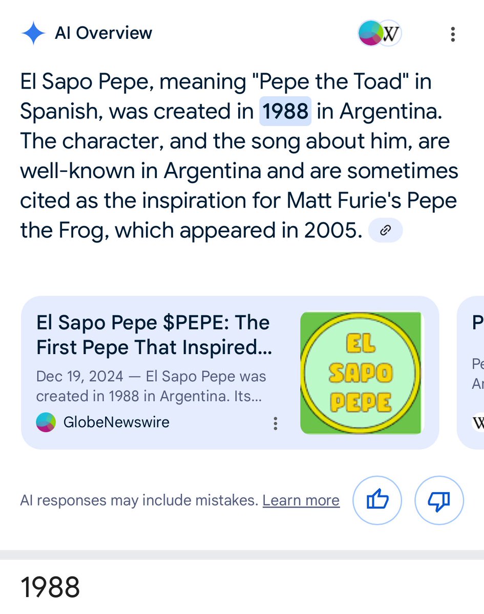 TRiPx707's tweet photo. Dyor fam this is the #Firstpepe #pepe $pepe sol 

Created in 1988 in Argentina and Matt furie took that idea and created Pepe boys club in 2005 

Ai google doesn’t lie 😂 

This is YUGE 

Load up now and HODL this 💎 people don’t even know what they are selling

FCC9HvaiasNQU7sW5FemAAaMKF945pybahmUuvP5pump