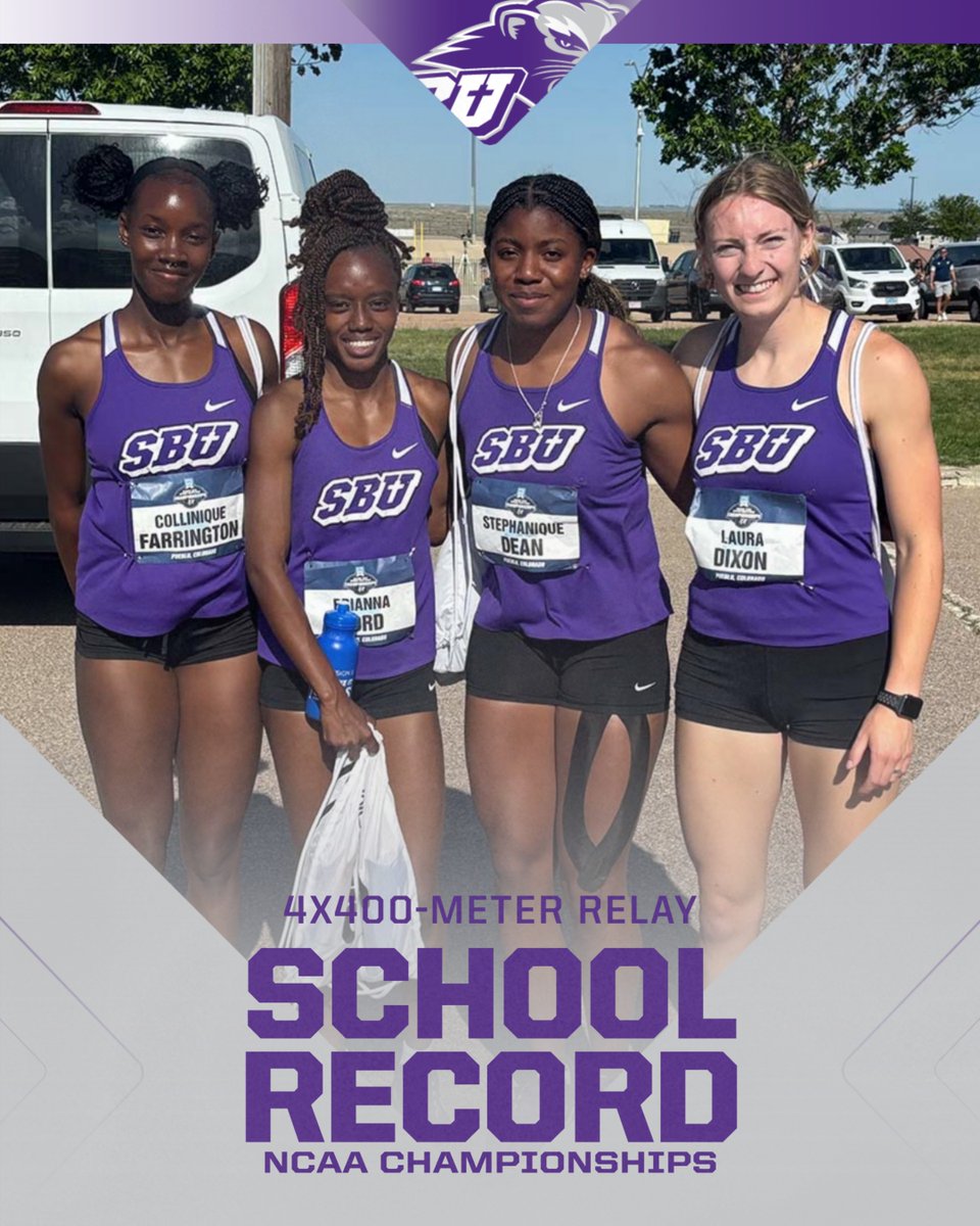 ‼️FINALS BOUND‼️

Deja Vu? No. Deja TWO...as in TWO school records broken by this relay team in back-to-back days! This one by FIVE seconds!! 
#RollCats #Nationals #SchoolRecord