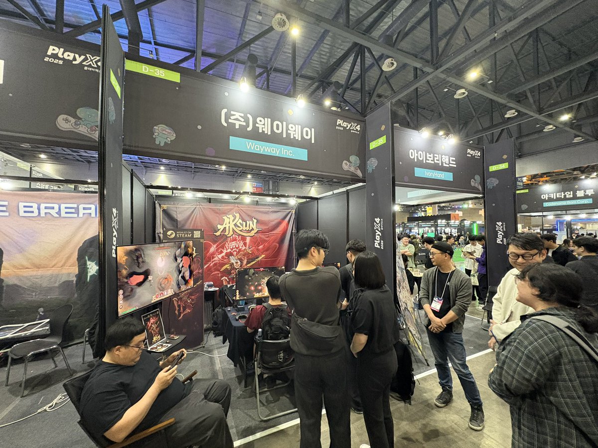 waywaystudio's tweet image. Big day!! 3rd day of #PlayX4 #플레이엑스포
Feel free to come by and enjoy our #Aksun!!😎
Booth no.: D35