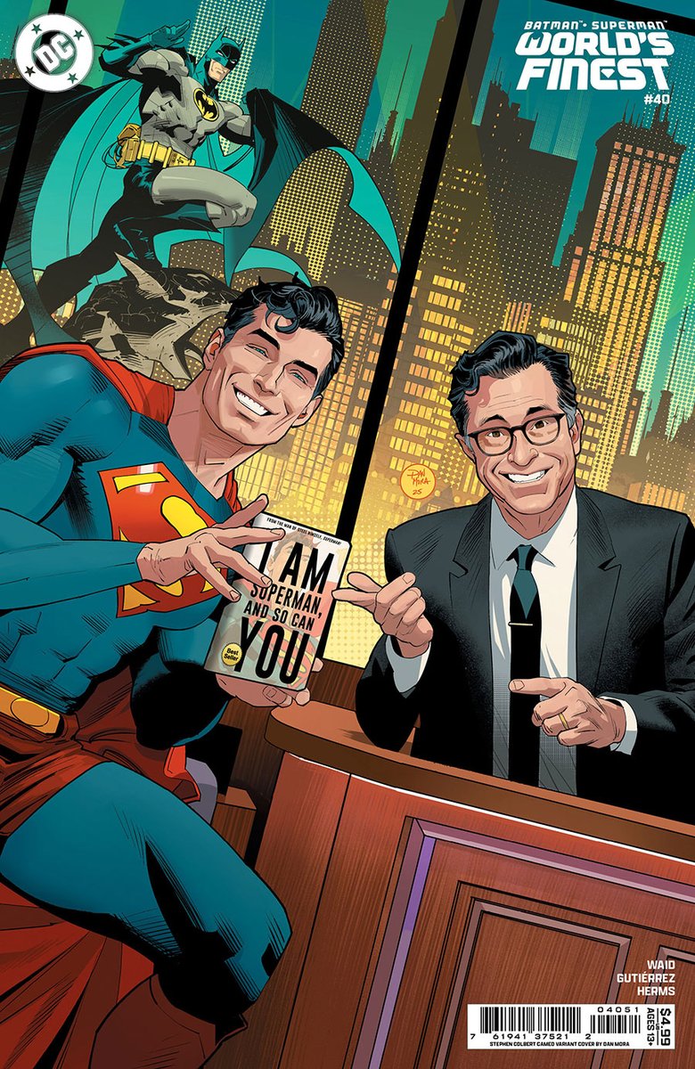 MidtownComics's tweet photo. IN THE CLUTCHES OF...LATE NIGHT TV?!
๐ ๐ฃ๐ฟ๐ฒ-๐ผ๐ฟ๐ฑ๐ฒ๐ฟ by MON MAY 26 @ 12 PM, ๐๐ฎ๐๐ฒ 20%!
๐ฑ#Batman #Superman Worlds Finest #40
๐6/25
๐https://t.co/CCwEBUwHGu
โ๏ธ @MarkWaid
๐จ @Agutierrezart
โจ @Danmora_c #StephenColbert #CoverArt
#LateShow #comics #batmancomic #DCcomics https://t.co/RC9APdjQ6J