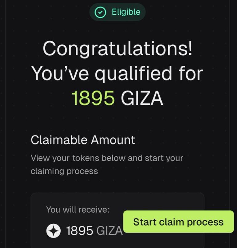 based_no's tweet photo. 🚀 Your $GIZA airdrop might be waiting.
Time to see what you’ve earned.

🔗 Check here: https://t.co/eyUsxhF3WG

No guessing - just connect and view your allocation instantly.
Got something good? Share it with the community 👀

#GIZA #Airdrop @giverep https://t.co/qRzhT5wegz