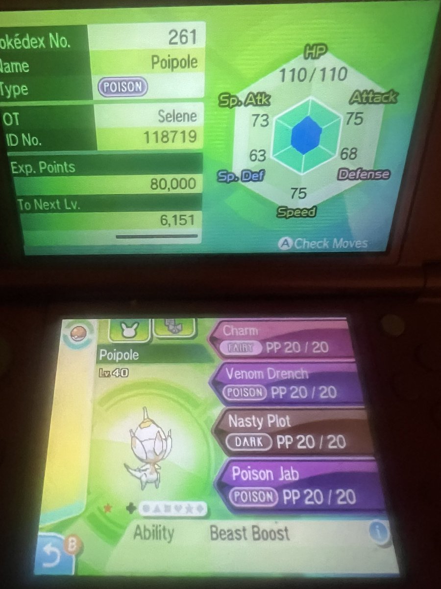 Shiny Poipole #1 in 12,216 SRs!! I’m glad it’s finally over and I got the first one finally! Love this shiny it’s so good #shinypokemon