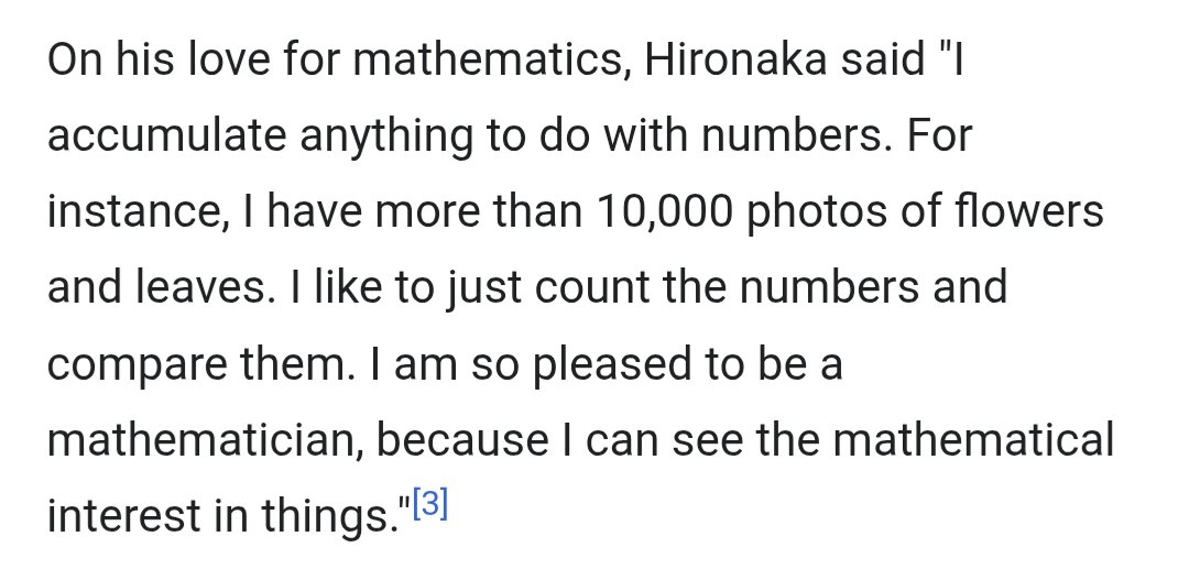 Working on AI is exciting, but sometimes I miss the primordial zeal of mathematics.

Heisuke Hironaka sums it up wonderfully.