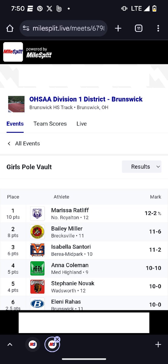 bbhathletics's tweet photo. OHSAA District Track and Field:   Bailey Miller finishes 2nd and advances to next week's OHSAA Regional Meet in the Pole Vault!  BEE SO VERY PROUD, BAILEY! https://t.co/lRdGe082L9