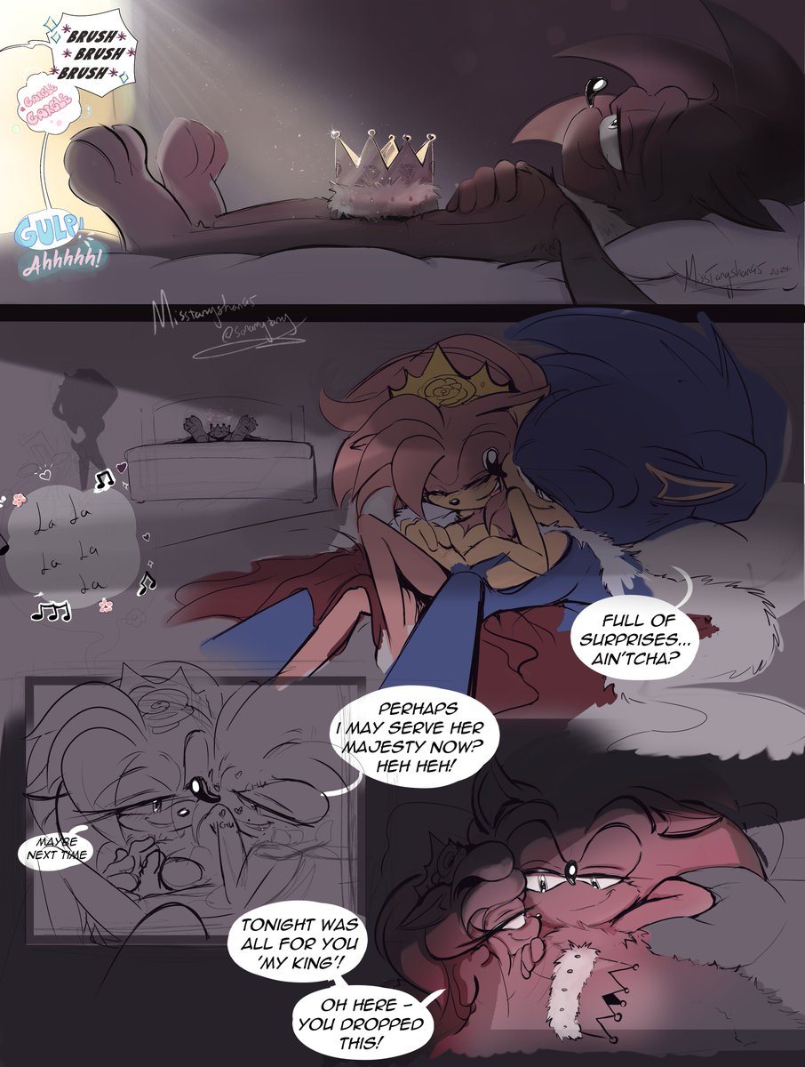 A scrapped page from "Sonic's Birthday Surprise" comic

The artwork of them snuggling was all it needed, but here's a little extra right after...

#SonAmy
