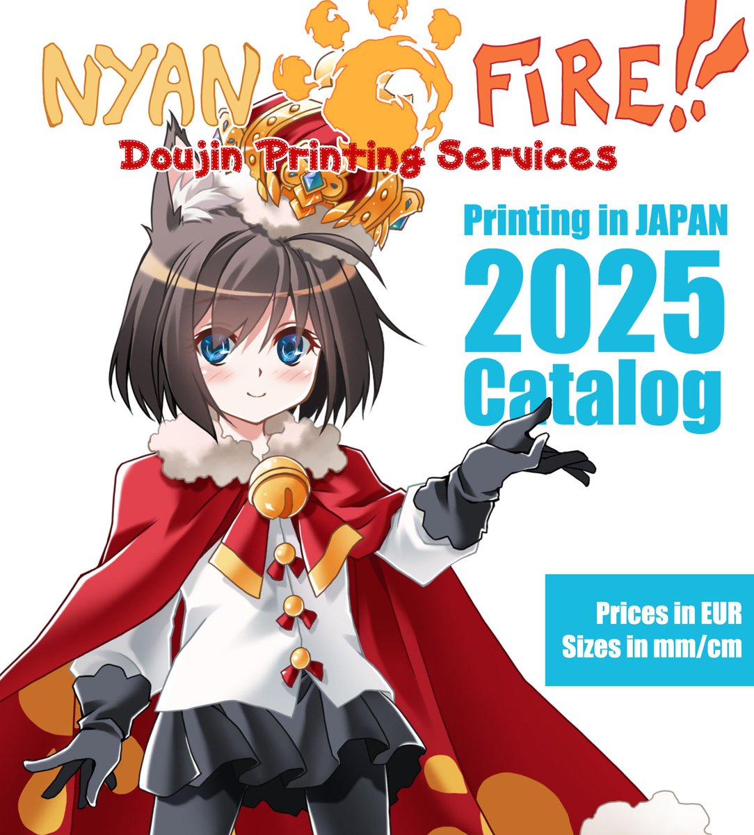 nyanfireJP's tweet photo. *New NYANFIRE Printing service catalog*
Hi there~🐾
Here's the new catalog for doujinshi and goods printing, in EU units (EUR, mm/cm)
Thread ⏬ https://t.co/ngT3IrA9ac