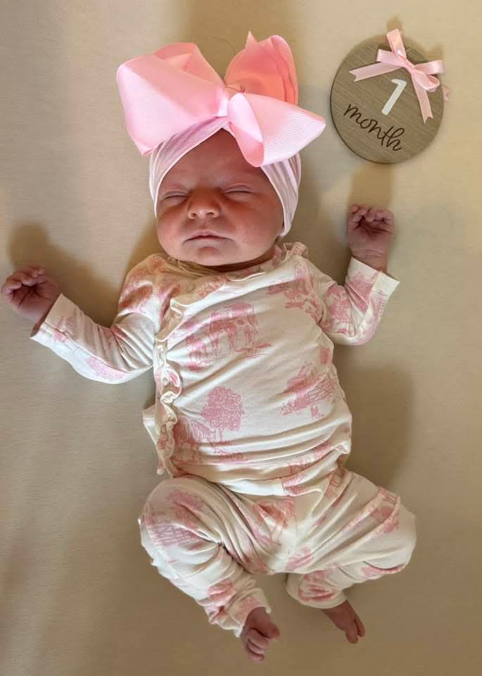 dannysgirl1975's tweet image. How can this sweet girl be a month old already? #gammygirl #onemonthold #sweetlittleprincess #3rdgenerationblockhead
