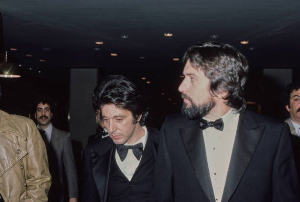 Al Pacino and Robert De Niro, 1982.