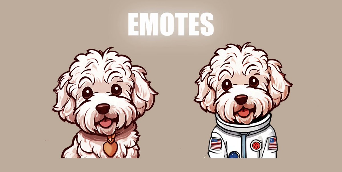 Made these super cute dog emotes, if you need emotes like these hmu 
#emotes #subbadges #twitch #artist #designer #commsopen #kick #gfx