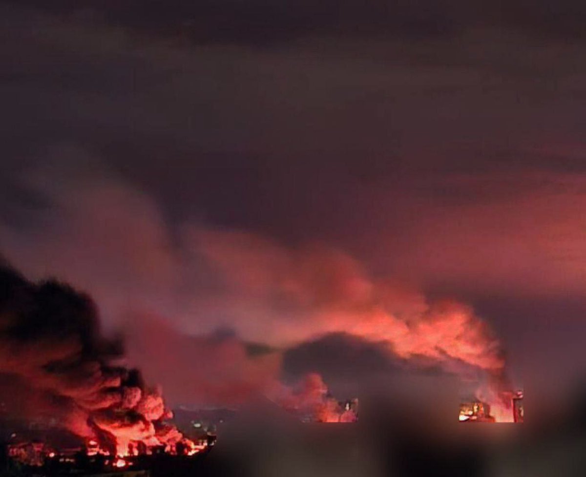 Kyiv on fire after one of the biggest russian attacks of the war.

I'm sick of hearing:"Talking is good. It brings you closer to peace." 
The problem is THEY KILL WHILE TALKING "PEACE." 
Maybe stop listening to what these lying bastards say, and start looking at what they DO!