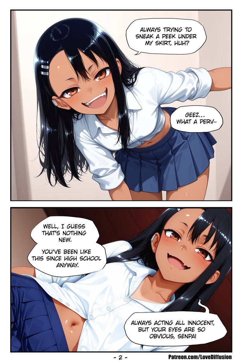 LoveDiffusion_'s tweet photo. Nagatoro’s teasing just got serious—and Senpai is in for a tight surprise 👀💦  

First Chapter of my spicy comic is now available! 
Check the full version in bio 🔥
  
🔴 All characters are aged 18+

#lewdart #animegirls #waifuart #dominantwomen #nagatoro #nagatorohayase #caged https://t.co/o1BXSkvZ0h