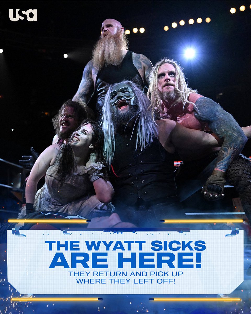 AlexaDaGOAT's tweet photo. Alexa Bliss and The Wyatt Sicks tonight. #AlexaBliss #WyattSicks #SmackDown https://t.co/f6YC1JwEVT