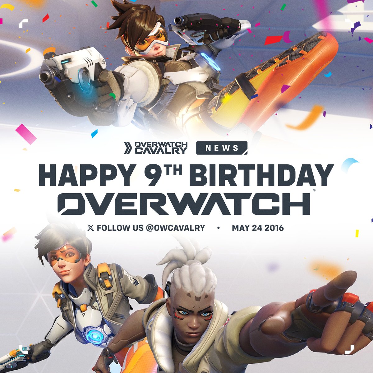 Happy 9th Birthday, <a href="/PlayOverwatch/">Overwatch</a> 🧡

Today marks the anniversary of the original Overwatch, which released on May 24, 2016. It kicked off a global franchise built on iconic heroes and a future worth fighting for.

What are you hoping to see in Year 10? 💭