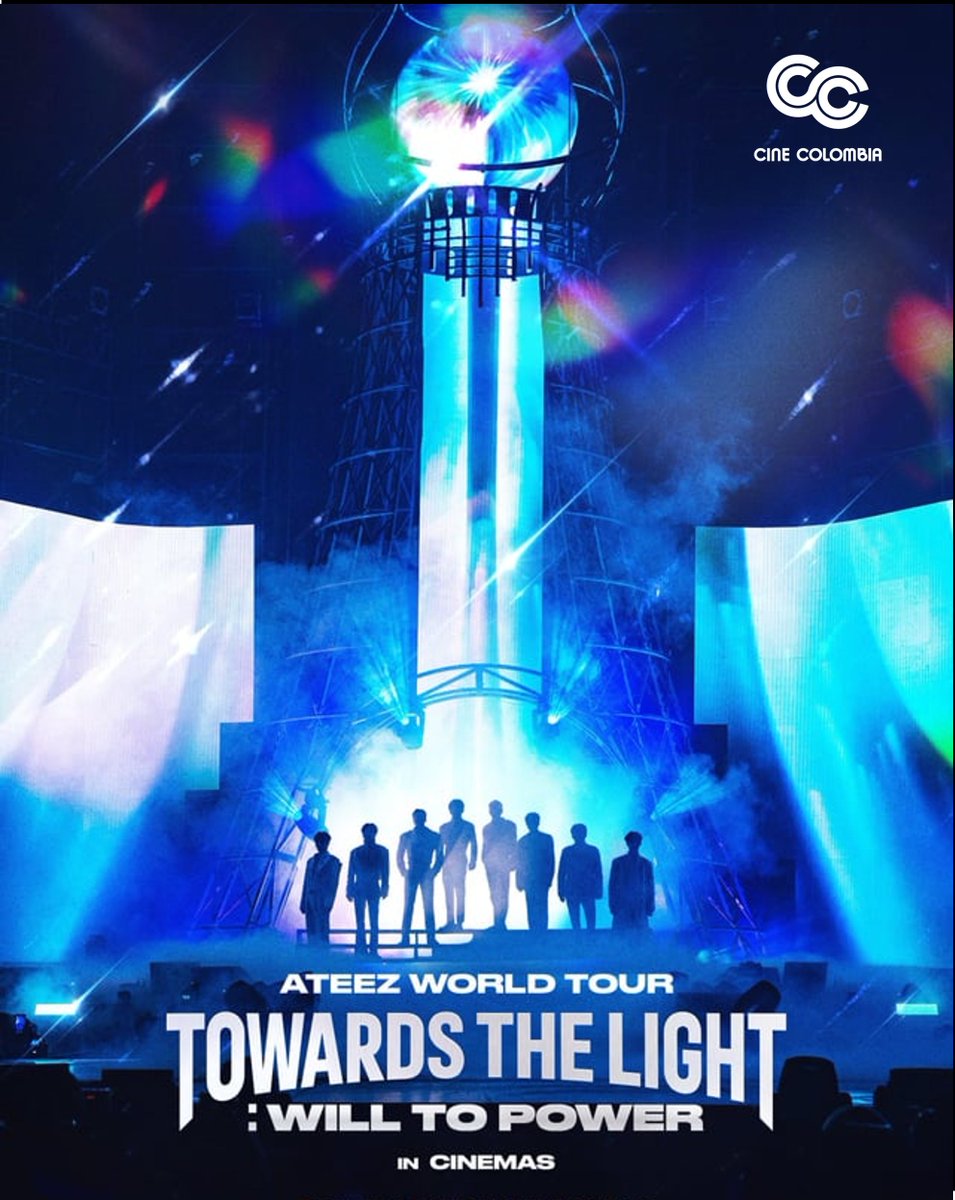 Cine_Colombia's tweet photo. La gira que encendió el mundo #towardsthelight☀️ 

Vívela próximamente en Cine Colombia
#ateez 💙 https://t.co/K002CKOfYF