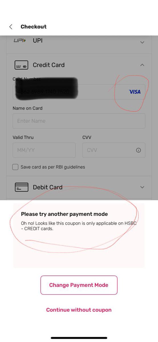 GOVINindia's tweet photo. @TataCLiQCare @TATACLiQLuxury 
Team,
I couldn’t able to use the coupon code HSBC code,TCFRBLEMI and TCFAMEXEMI. The product value is 12k.
I reached tatacliq customer care multiple times many times. They told me to share screenshot to WhatsApp # +91 86579 61020. Still No luck. https://t.co/GRAB8K0U8G