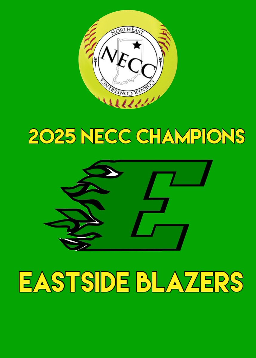 SuperSam (@samthemanfrick) on Twitter photo With Churubusco’s 9-8 win over Central Noble, the Eastside Blazers have clinched their 4th straight NECC title and a conference best 18th overall. <a href="/ehsblazersball/">Eastside Blazers Softball</a> With Churubusco’s 9-8 win over Central Noble, the Eastside Blazers have clinched their 4th straight NECC title and a conference best 18th overall. <a href="/ehsblazersball/">Eastside Blazers Softball</a>