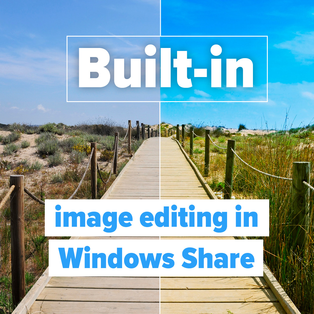 Reintivity's tweet image. Tired of using 3 apps just to crop or shrink an image? Windows Share is getting built-in editing &amp;amp; compression—finally! Coming soon in Windows 11 23H2 beta.  windowsreport.com/microsoft-is-e…  

#Windows11 #EfficiencyUpgrade #BuiltInTools