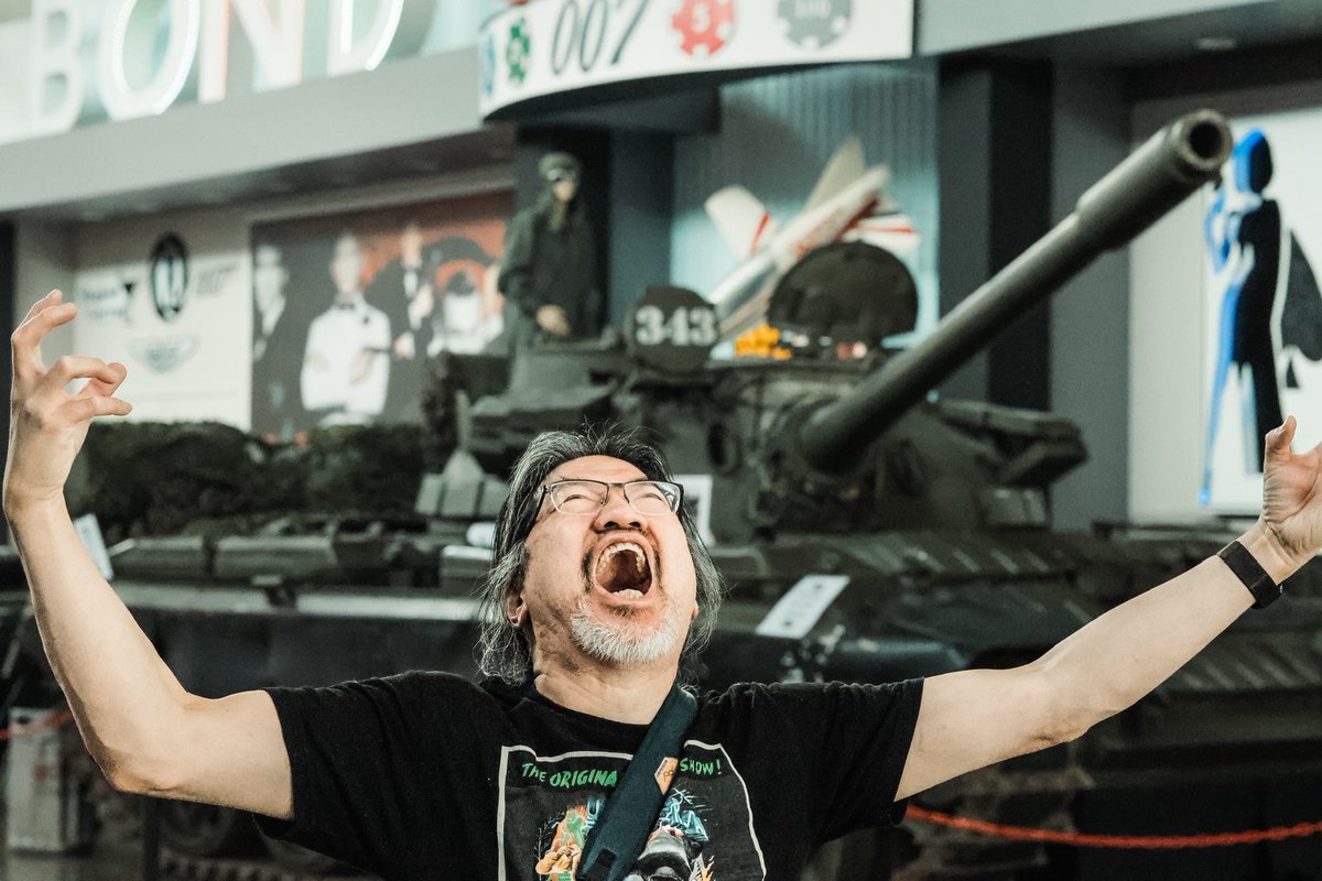 That’s nothing. My husband once bench pressed a Blackhawk helicopter, used this tank to fight off a gang of Ku Klux Klan biker rapists...

…and blew up the Death Star piloting his Dodge Challenger while blasting “Kashmir.”