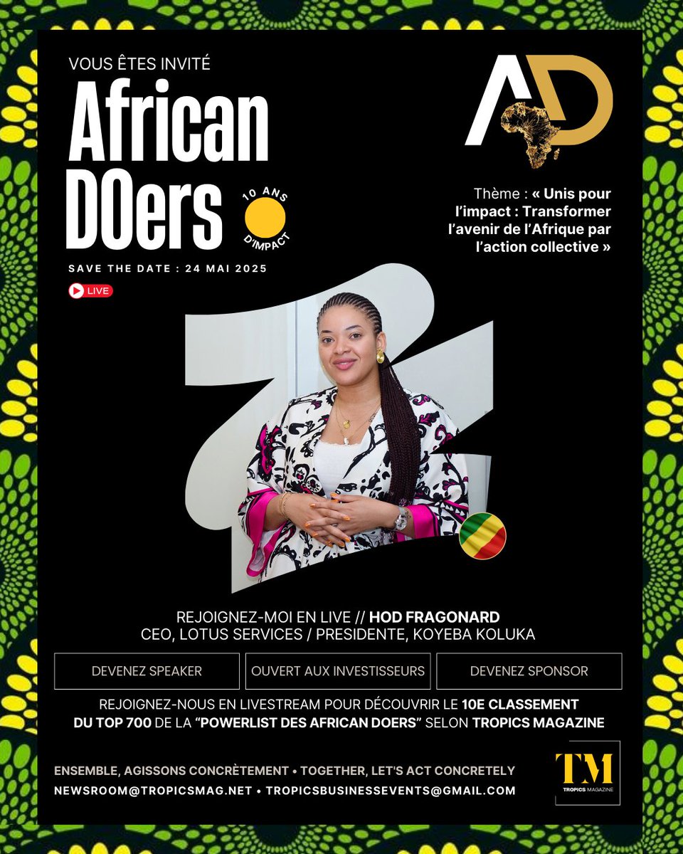 🌟 Africa Month 2025 kicks off with the 10th African DOers Showcase &amp; Powerlist! 
Join the celebration and watch the livestream here: youtube.com/live/ooEZA_Be7…
#AfricaMonth #AfricanDOers #Powerlist2025