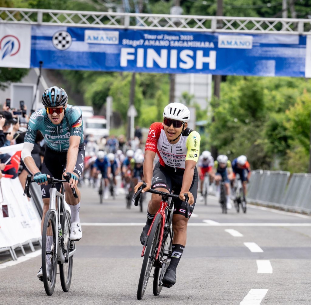 PODIUM 🥈 Second place for Shunsuke Imamura in Tour of Japan 🇯🇵 

Shunsuke almost concluded his breakaway into victory in stage 6.
