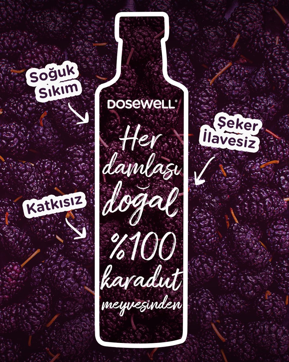 🍇 Her Damlası Doğal: Dosewell Karadut Özü

✔️ %100 Karadut Meyvesinden
✔️Soğuk Sıkım
✔️ Şeker İlavesiz
✔️Katkı Maddesi İçermez

Profilimizdeki link üzerinden sipariş edebilirsiniz.