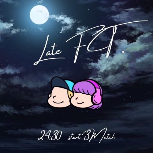 ▶▶▶🌙Late FCT🌃◀◀◀

本日５月２４日 24:30〜
制限なし男女デュオ深夜スクリム開催します⚔️

▹▸男女デュオ
▹▸ポイント制限なし！

沢山のご参加お待ちしております🙇‍♀️