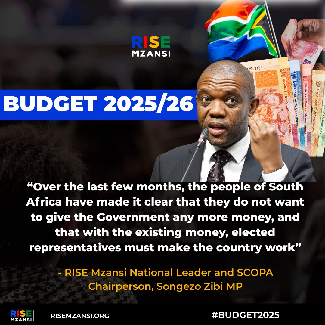 RISE Mzansi National Leader <a href="/SongezoZibi/">Songezo Zibi</a> on the tabling of Budget 3.0 

#Budget2025