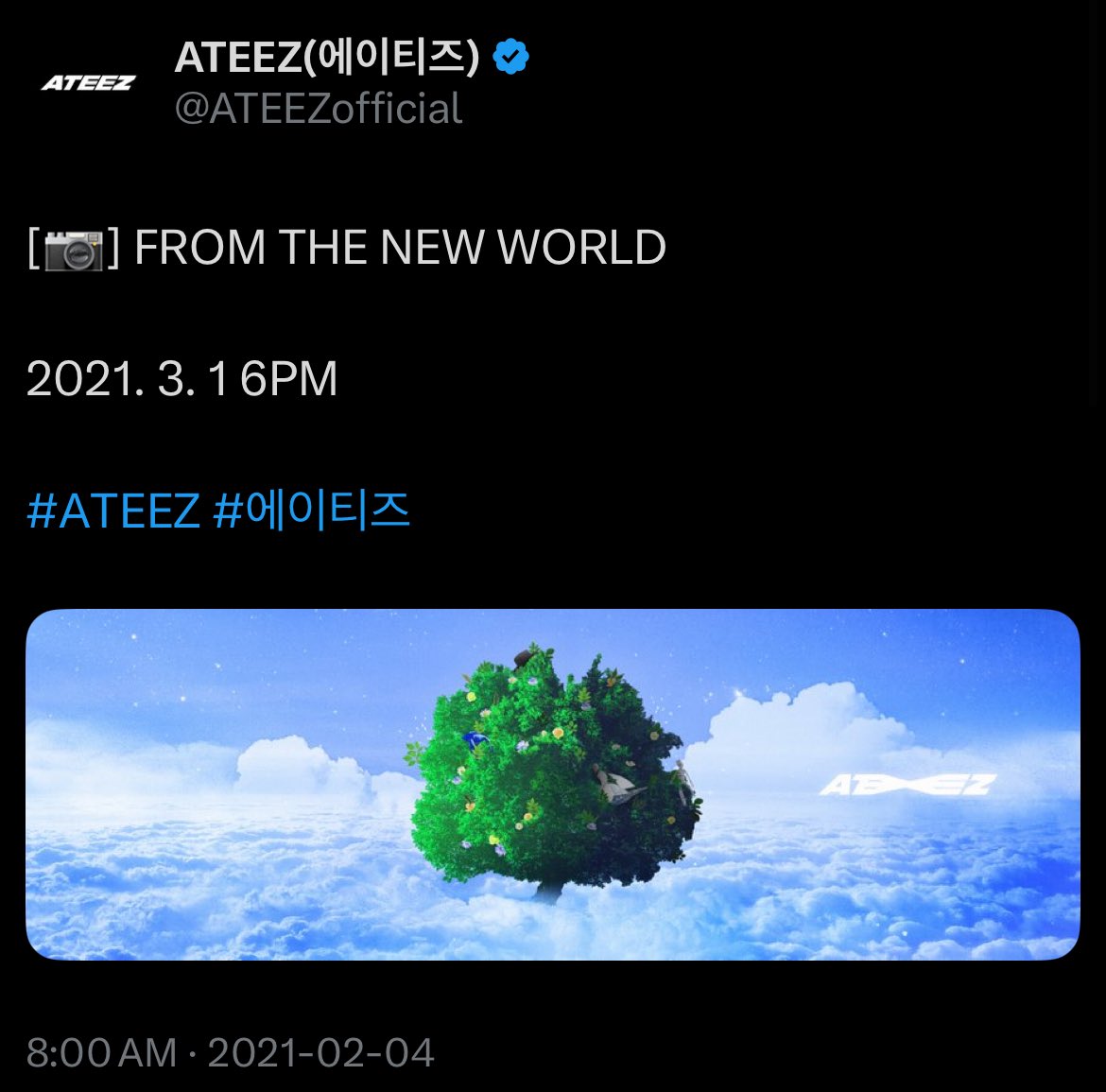 slow— (@updatewooyo) on Twitter photo "Even if the world ends/is destroyed tomorrow, today I'll plant a/one (______) tree."
The QR code leads to ATEEZ's YouTube Channel.
#ATEEZ #에이티즈 <a href="/ATEEZofficial/">ATEEZ(에이티즈)</a> "Even if the world ends/is destroyed tomorrow, today I'll plant a/one (______) tree."
The QR code leads to ATEEZ's YouTube Channel.
#ATEEZ #에이티즈 <a href="/ATEEZofficial/">ATEEZ(에이티즈)</a>