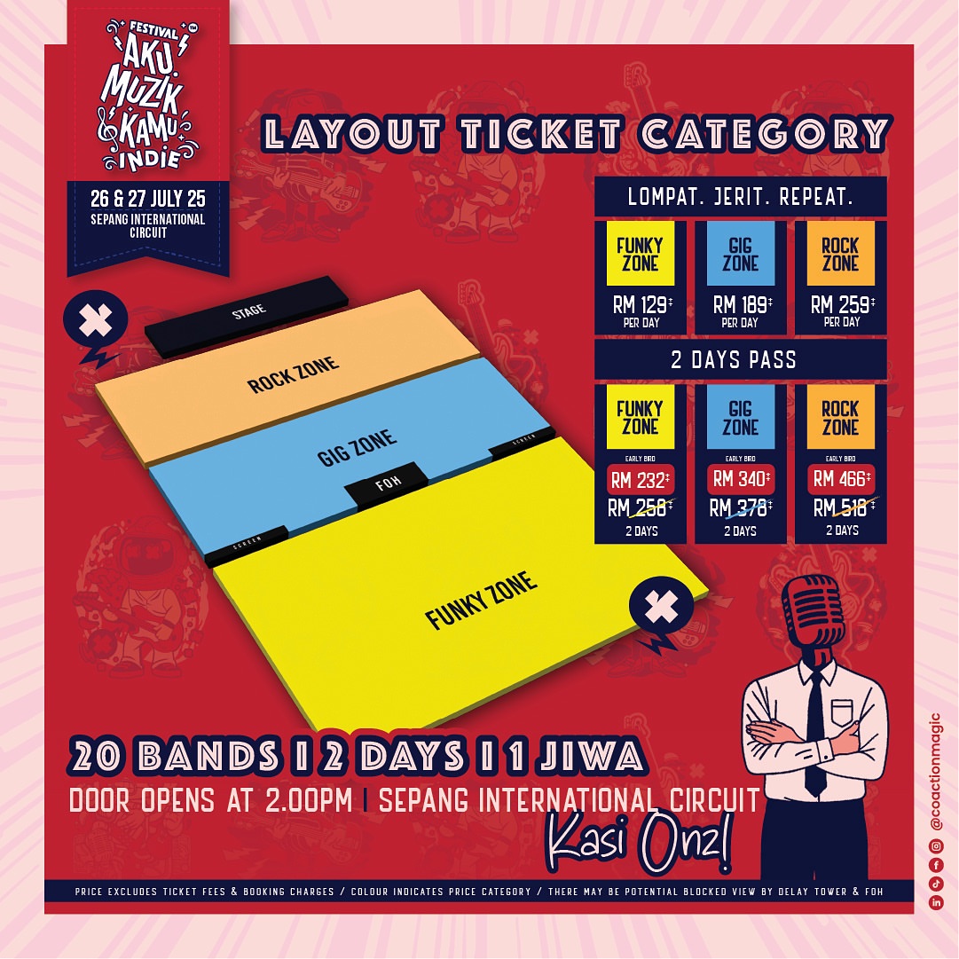 Festival Aku, Muzik, Kamu Indie. 20 bands, 2 days, 1 jiwa.

🗓️ 26-27 July 2025
📍 Sepang International Circuit

🎟️ RM129, RM189, RM259, RM258, RM378, RM518
🔗 ilassotickets.com/eventdetails.a…
