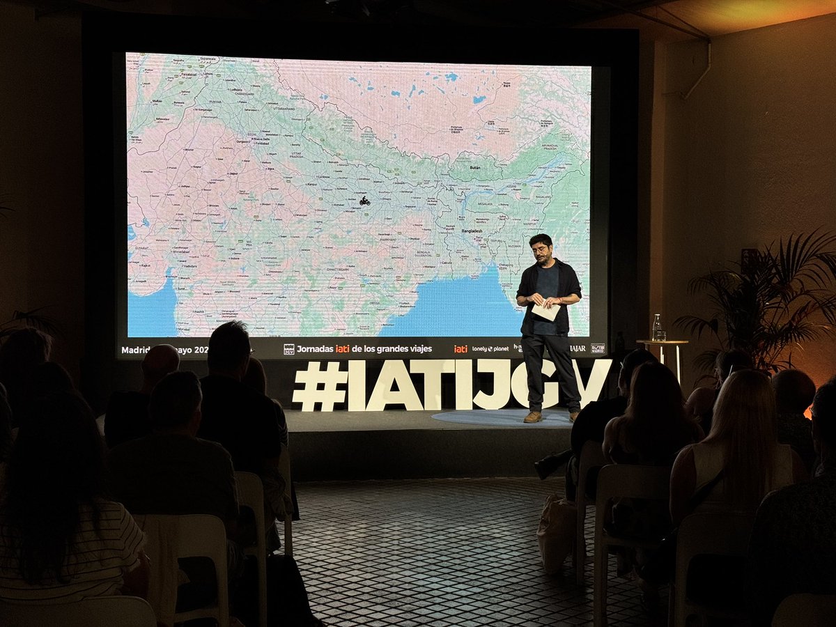 Pistoletazo de salida de las #iatiJGV de #Madrid con el premiado fotoperiodista Walter Astrada, que nos va a hablar de sus más de 9 años recorriendo el mundo en moto. ¡Qué ganas de conocer más sobre su viaje!