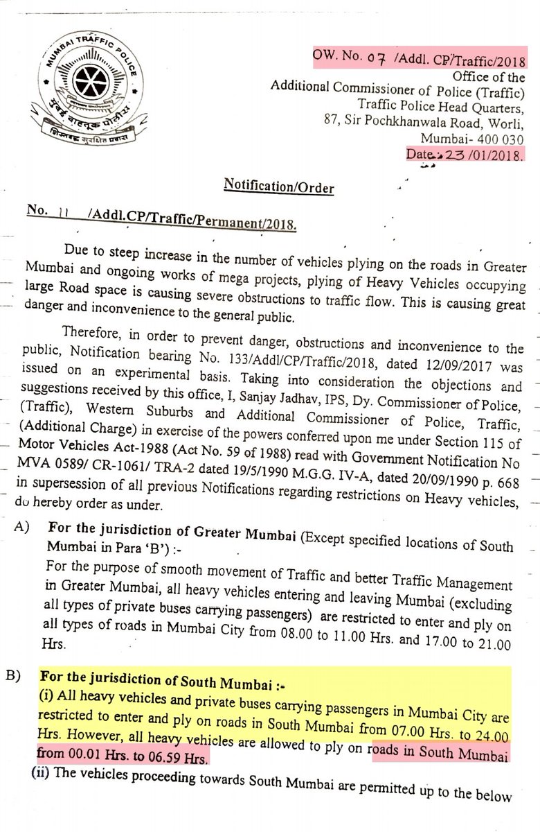 JaihindSattar's tweet image. @MTPHereToHelp REMINDER-2,ATTN-Nagpada traffic Div. Heavy vehicle during restricted time since 10A.M.. LOC # Nazneen Bldg, Wockhardt Hospital lane,Red Cross street, Agripada, M-11. Nagpada traffic Div pls take stringent action.Violation of ORDER-Add.CP (traffic), Dt-23/01/18.