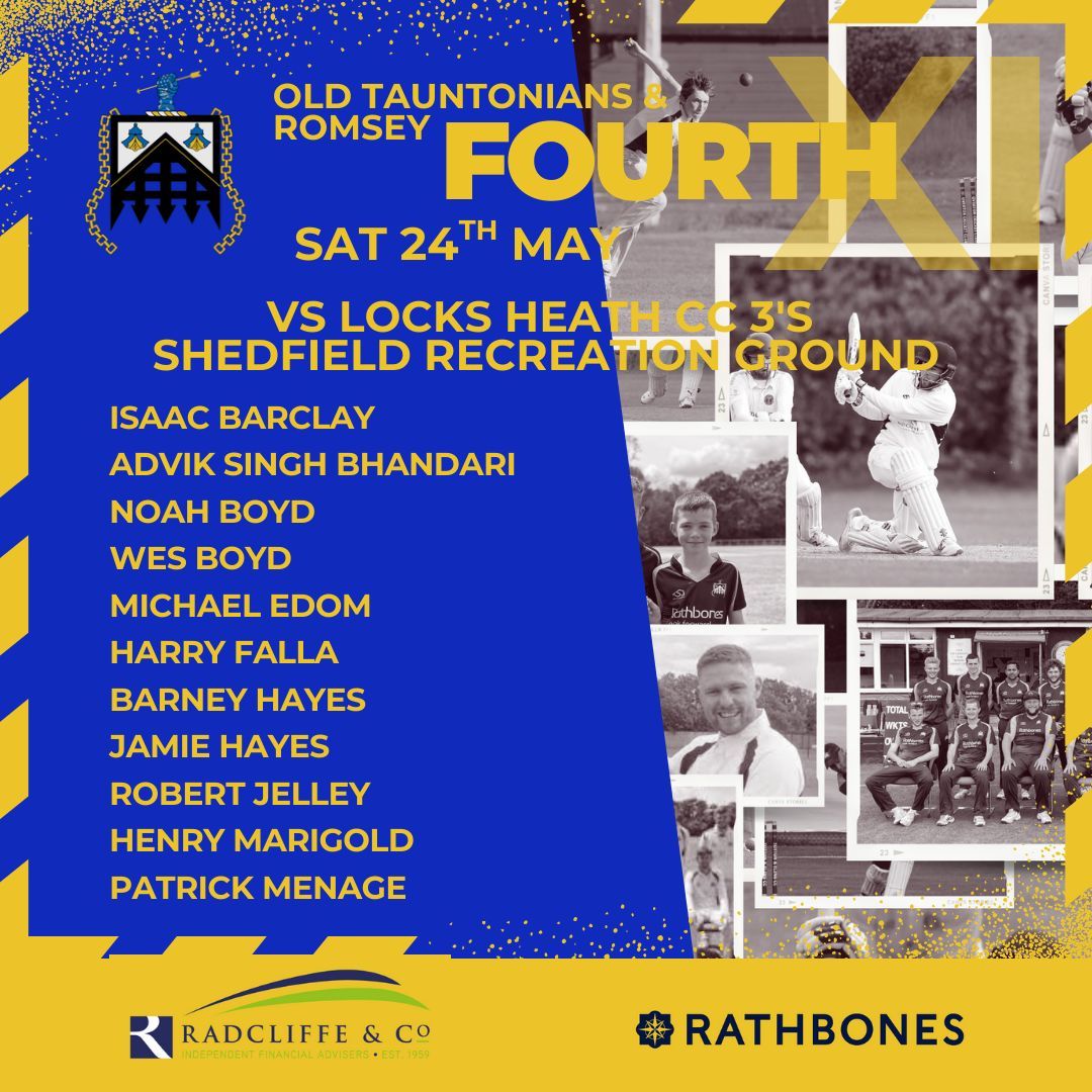 Line ups for week four of the season with all four teams again in action.