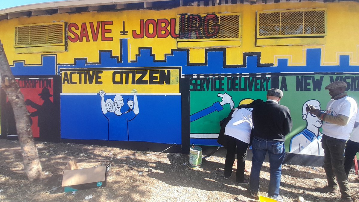 The mural is coming to life, brushstroke by brushstroke. 

The early morning clean-up efforts carry on with energy and purpose.

It’s more than a makeover. It’s the beginning of a movement.

#SaveJoburg #CivicSaturdays