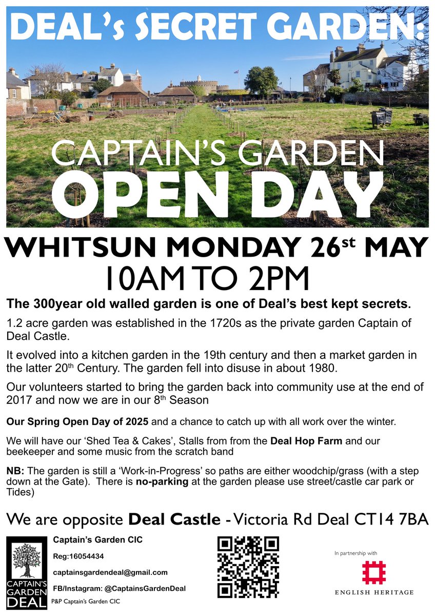 Open Day at the #CaptainsGardenDeal  on bank holiday Monday from 10am to 2pm. #Deal