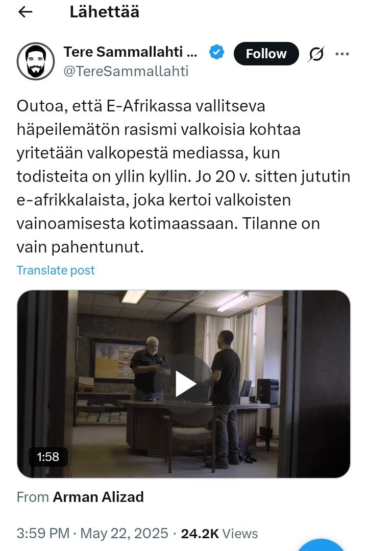 Tuuli Mukka (@tuulimukka2) on Twitter photo <a href="/veitera/">Janne Riiheläinen 🇫🇮🏴🇪🇺</a> Niin ja meillä hallituspuolueet levittää tätä salaliittoa. Laitoin muuten monelle medialle vinkin tästä, mutta ei meillä mediaa kiinnosta mitä oikeistohallituksen edustajat/puoluelehti kirjoittelee - Usassa NYT teki faktantarkistuksen.
Persut: x.com/tuulimukka2/st…
Kokoomus: <a href="/veitera/">Janne Riiheläinen 🇫🇮🏴🇪🇺</a> Niin ja meillä hallituspuolueet levittää tätä salaliittoa. Laitoin muuten monelle medialle vinkin tästä, mutta ei meillä mediaa kiinnosta mitä oikeistohallituksen edustajat/puoluelehti kirjoittelee - Usassa NYT teki faktantarkistuksen.
Persut: x.com/tuulimukka2/st…
Kokoomus: