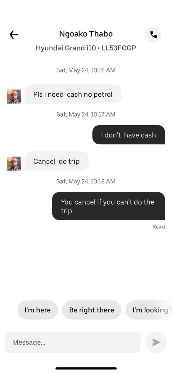 katlegomasoga's tweet photo. @Uber @Uber_Support @Uber_RSA @hellopetercom @Uber_RSA what’s going on with your drivers lately?
2nd driver this week accepted my trip, then demanded cash and cancelled when I refused. This week, a driver missed 2 offramps and I was charged double the fare for their mistake https://t.co/6usTBuPJvJ