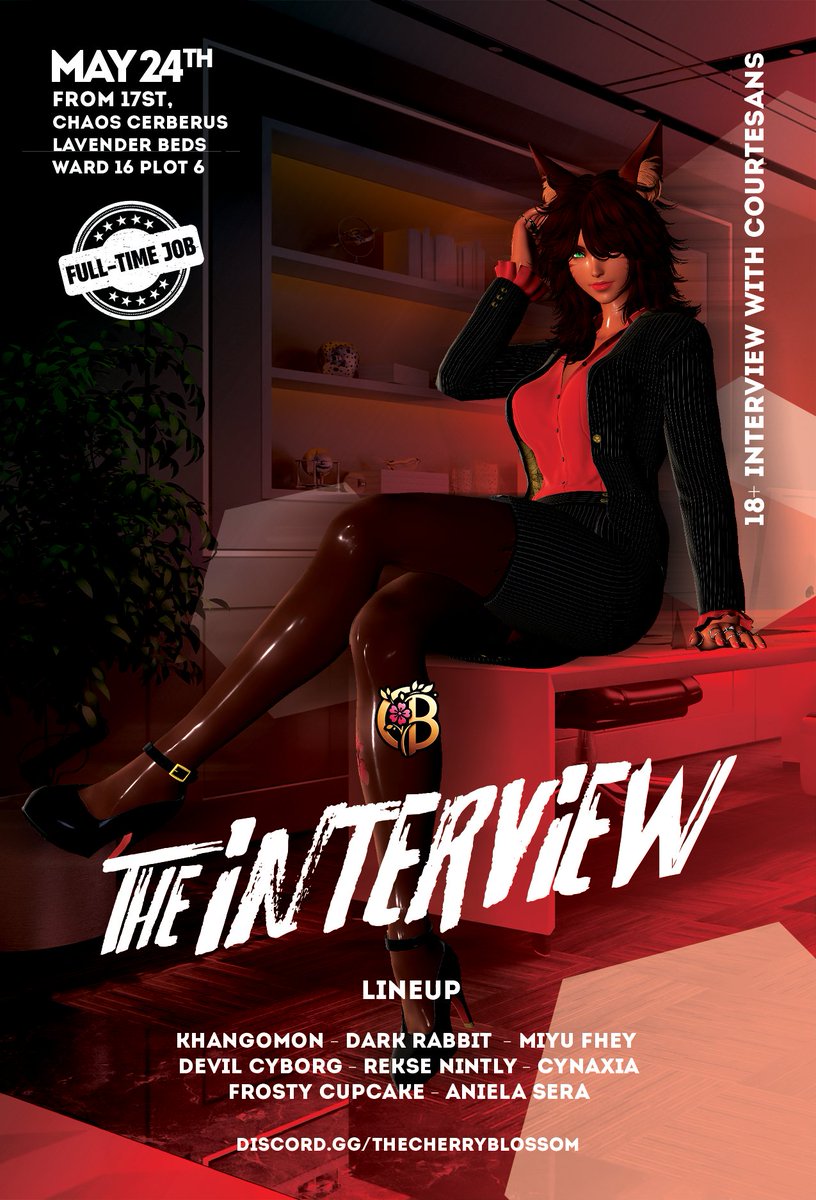 𝑻𝑯𝑬 𝑰𝑵𝑻𝑬𝑹𝑽𝑰𝑬𝑾 : 𝚃𝚑𝚎 𝙲𝚑𝚎𝚛𝚛𝚢 𝙱𝚕𝚘𝚜𝚜𝚘𝚖 ~ Today Saturday 24th May from 18ST (Garden Party at 17 ST) | Chaos | Cerberus | Lavender Beds | Ward 16 | Plot 6 | partake.gg/events/47947