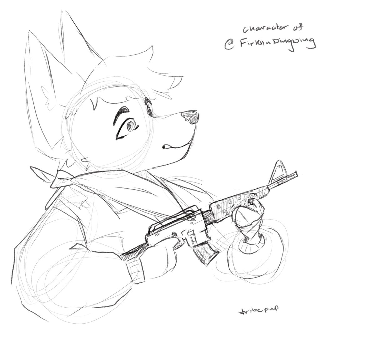 Thank you for following! Forgive me for I am unaware of the weapon system. I’ll redraw your character later because I love them. But for now I am tired so have a sketch. Thank you